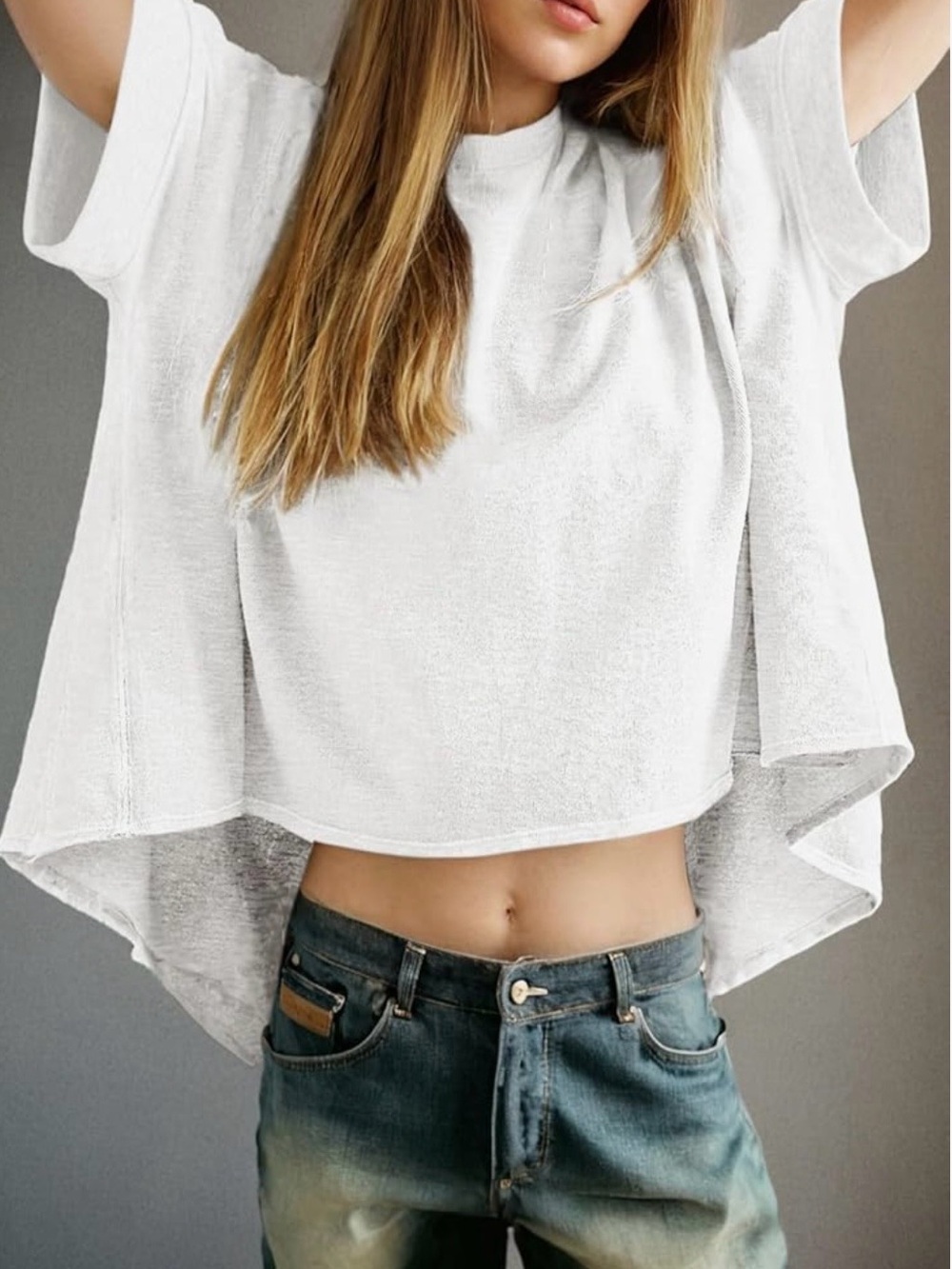 Dokotoo slouchy off white t shirt